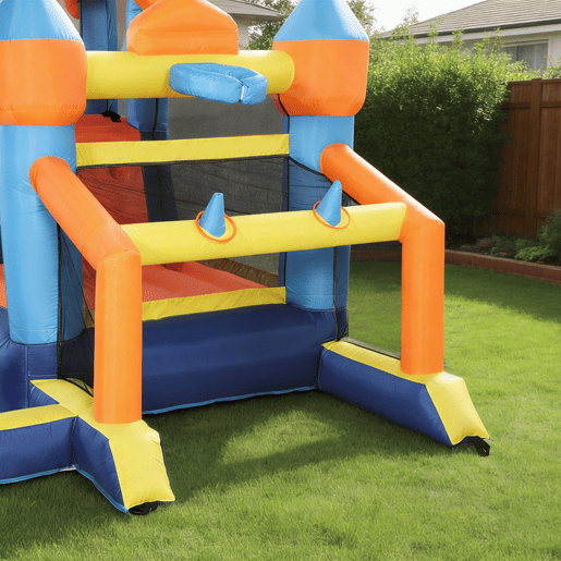 AIYAPLAY Castelo Insuflável Aquático 8 em 1 com Soprador 550W para Crianças u2013 Tobogã Extra Longo SecoMolhado, Zona de Saltos, Escalada, Piscina, Baliza, Cesto u2013 Para Exterior e Interior 350x325x210 cm