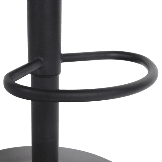 Banqueta giratória x1 com apoio de braço apoio para os pés giratório tecido cinza escuro base de metal preta 04_0008587
