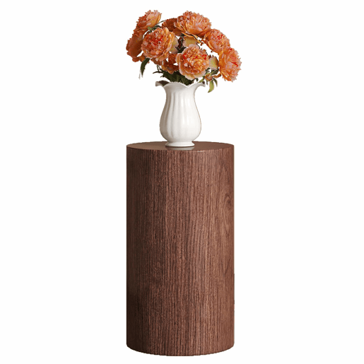 Mesa de centro redonda u2013 Design moderno minimalista, ideal como mesa auxiliar, mesa lateral, mesa de sofá ou mesa de chá - Nogal