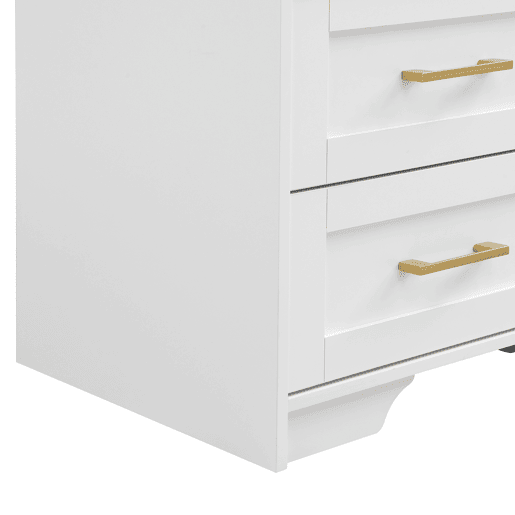Móvel de entrada 120 L x 40 P x 187 A cm - Com espelho, LED, cabides, gavetas, branco, madeira