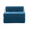 Sofá-cama de 1 lugar - conversível, futon, assento reclinável, almofada traseira removível - azul