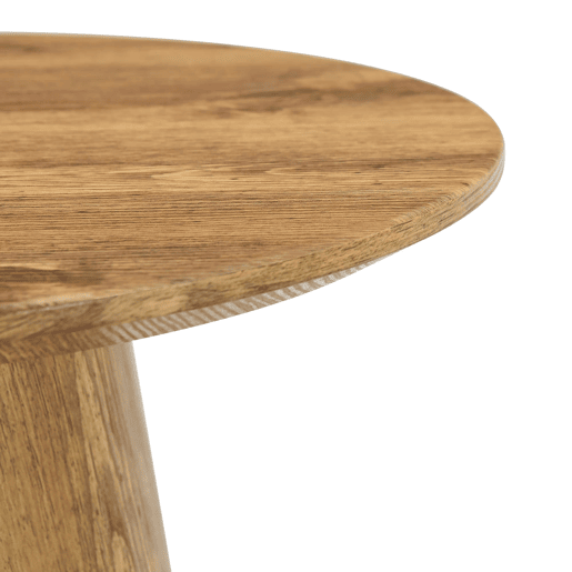 Mesa de centro redonda 50x48 cm - MDF com acabamento em madeira, ideal para sala de estar e varanda - Natural Mesa de centro redonda 50x48 cm - MDF com acabamento em madeira, ideal para sala de estar e varanda - Natural