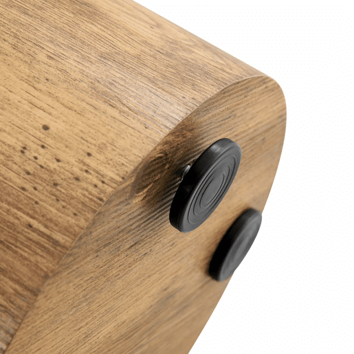 Mesa de centro redonda 30 cm - MDF com acabamento em madeira - Design moderno e minimalista