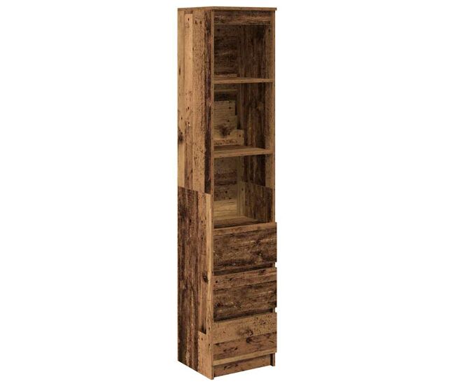 Aparador - mueble de almacenamiento de madera vieja 37,5x35x180 cm madera de ingeniería es4025