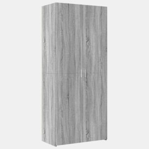 Armário alto - Bufete - Móvei de apoio 80x42,5x185 cm deriv. de madeira sonoma cinza pt3471