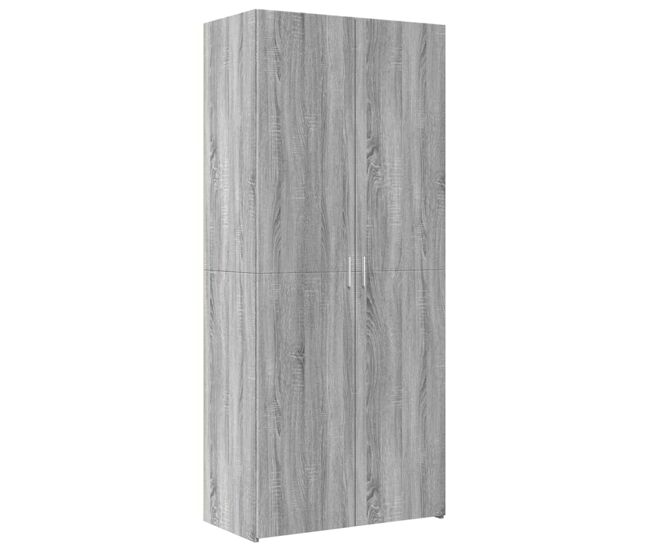 Aparador - mueble de almacenamiento de madera de ingeniería gris sonoma 80x42,5x185 cm es3471