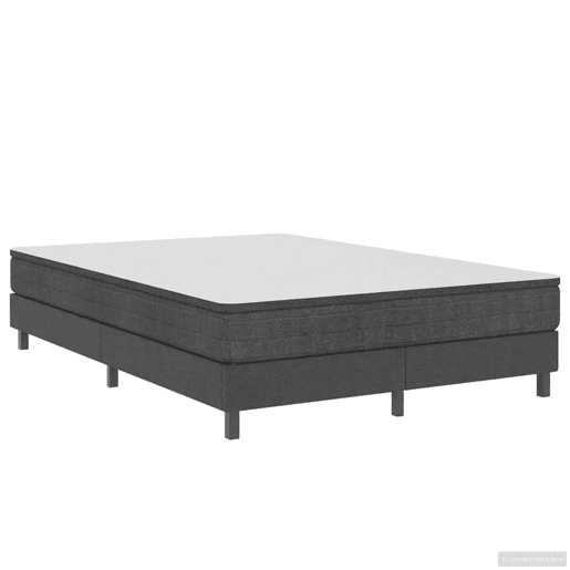 Cama de casal simple boxspring 140x200 cm tecido cinzento Cama de casal simple boxspring 140x200 cm tecido cinzento