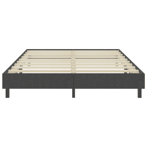 Cama de casal simple boxspring 140x200 cm tecido cinzento Cama de casal simple boxspring 140x200 cm tecido cinzento