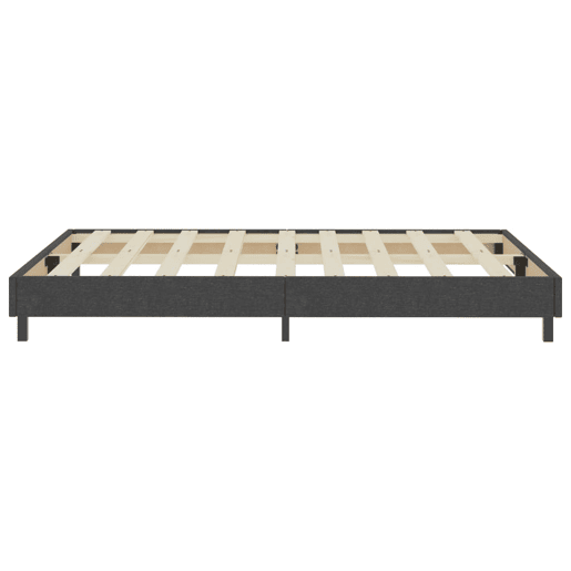 Cama de casal simple boxspring 140x200 cm tecido cinzento Cama de casal simple boxspring 140x200 cm tecido cinzento