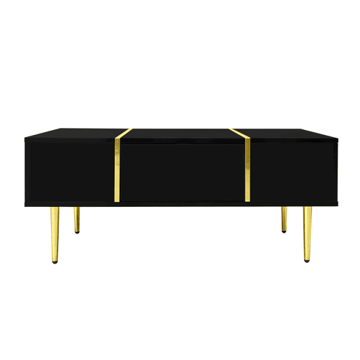 Mesa de centro moderna - 2 gavetas - Preto Mesa de centro moderna - 2 gavetas - Preto