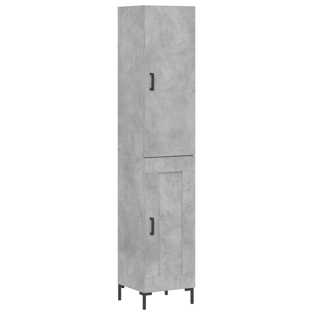 Aparador alto - Mueble de almacenamiento 34 Gris