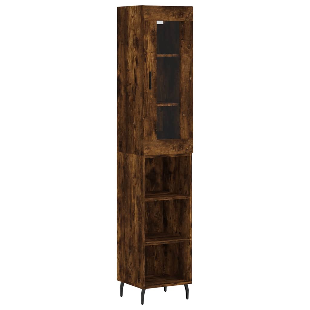 Aparador alto - Mueble de almacenamiento 34 Marrón