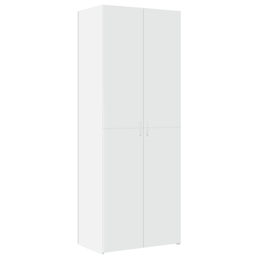 Armário alto - Bufete - Móvel de apoio 70x42,5x185 cm derivados de madeira branco pt1236