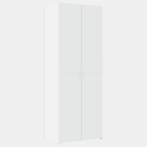 Armário alto - Bufete - Móvel de apoio 70x42,5x185 cm derivados de madeira branco pt1236