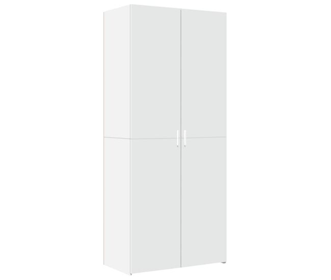 Aparador alto - mueble de almacenamiento madera de ingeniería blanco 80x42,5x185 cm es1240