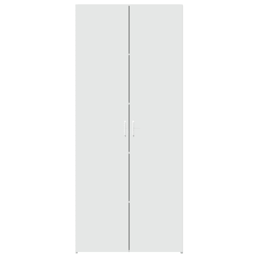 Armário alto - Bufete - Móvel de apoio 80x42,5x185 cm deriv. de madeira branco pt1240
