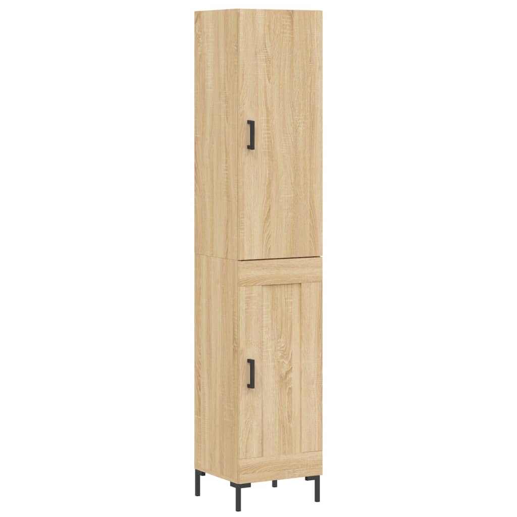 Aparador alto - Mueble de almacenamiento 34 Madera Clara