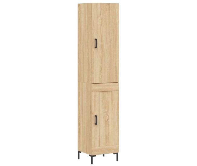Aparador - mueble de almacenamiento de madera contrachapada roble sonoma 34,5x34x180 cm es3043