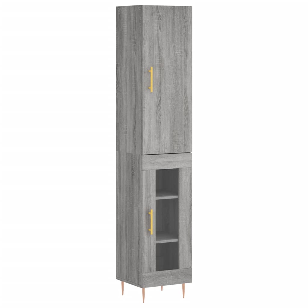 Aparador - Mueble de almacenamiento 34 Roble/ Gris