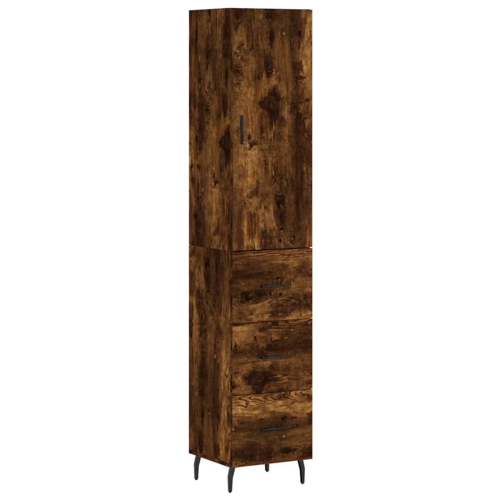 Aparador alto - Mueble de almacenamiento 34 Marrón
