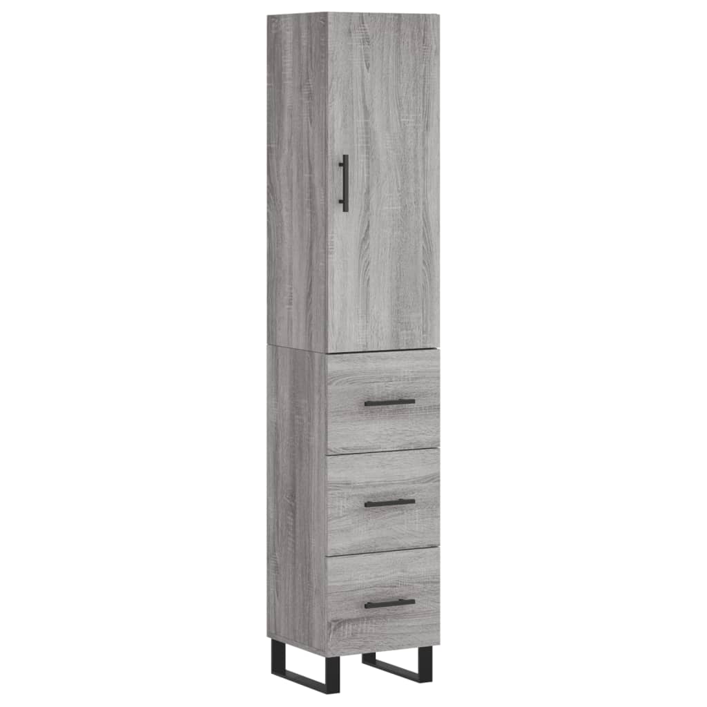 Aparador - Mueble de almacenamiento 34 Roble/ Gris