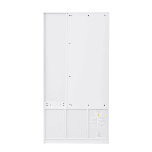 Móvel de entrada 90x40x180 cm - Multifuncional com arrumação, 2 gavetas, 2 armários, espelho - Branco