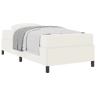 Estrutura de cama de solteiro para adultos com colchão - Creme 100 x 200 cm tecido