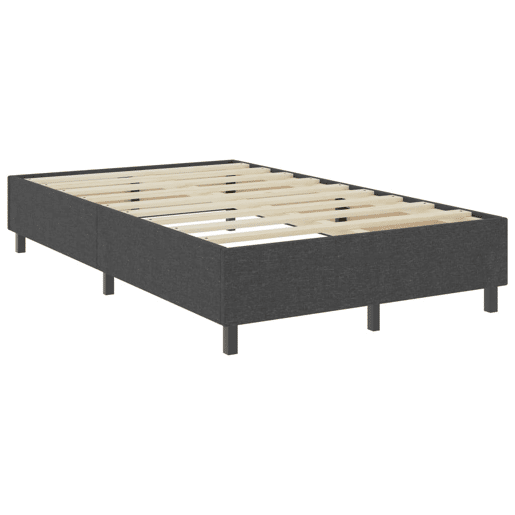 Cama de casal simple boxspring 120x200 cm tecido cinzento Cama de casal simple boxspring 120x200 cm tecido cinzento