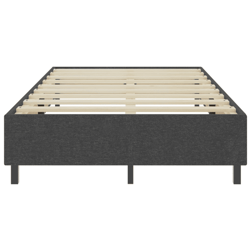 Cama de casal simple boxspring 120x200 cm tecido cinzento Cama de casal simple boxspring 120x200 cm tecido cinzento