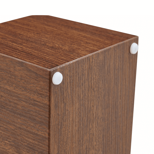 Conjunto de mesas de sala desmontáveis - MDF cor nogueira + vidro de segurança transparente de 0,6 cm - Combinável como mesa de café  Separado como duas mesas auxiliares - Cores: nogueira, branco