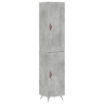Armário alto - Bufete - Móvei de apoio 34,5x34x180 cm madeira processada cinza cimento pt2716