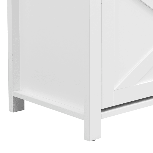 Móvel multifuncional para hall de entrada 75 L x 35 P x 195 A - Prateleira para sapatos, ganchos, design moderno - Branco, Madeira