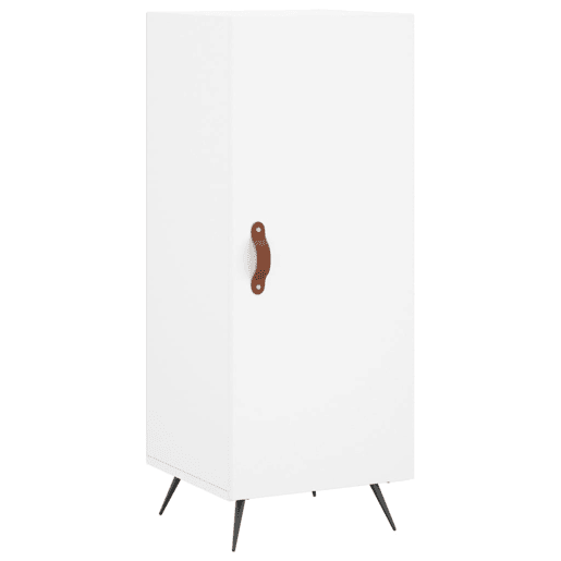 Armário alto - Bufete - Móvel de apoio 34,5x34x180 cm madeira processada branco pt593