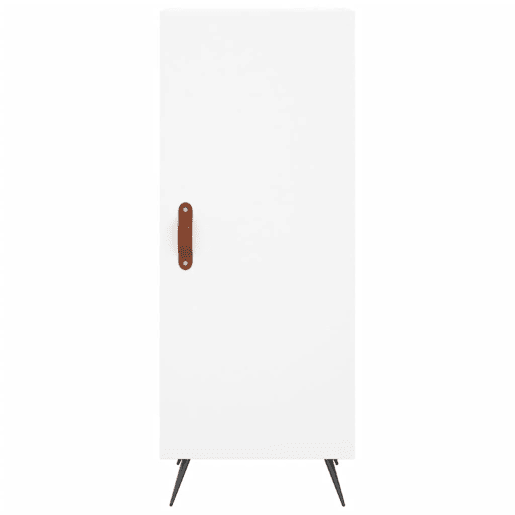 Armário alto - Bufete - Móvel de apoio 34,5x34x180 cm madeira processada branco pt593