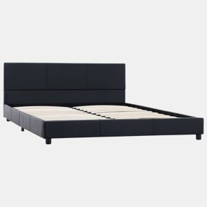 Estrutura De Cama De Casal Moderno - 160x200 cm couro artificial preto