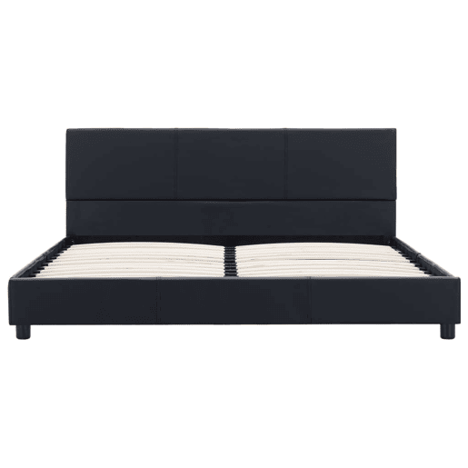 Estrutura De Cama De Casal Moderno - 160x200 cm couro artificial preto