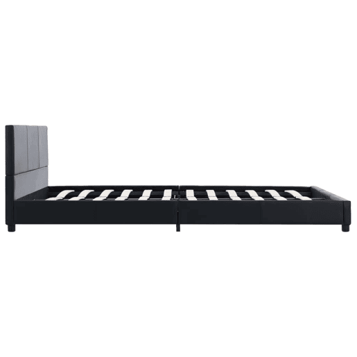 Estrutura De Cama De Casal Moderno - 160x200 cm couro artificial preto