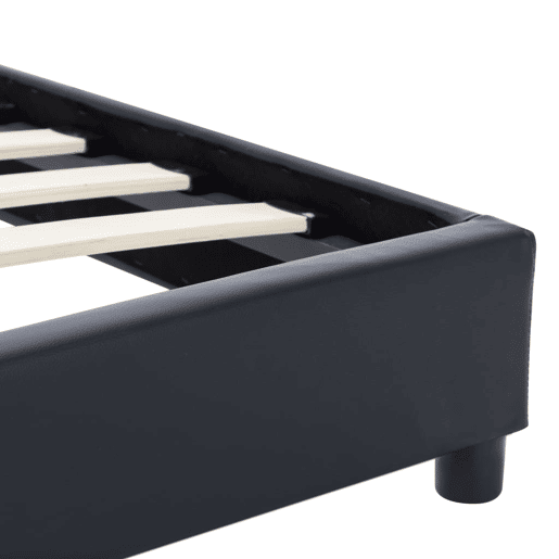 Estrutura De Cama De Casal Moderno - 160x200 cm couro artificial preto