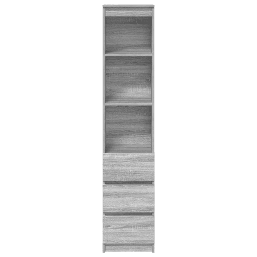 Aparador - Bufete - Móvei de apoio alto 37,5x35x180 cm derivados madeira sonoma cinzento pt4072