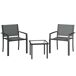Conjunto de Bistró Acero, Textilene Outsunny Conjunto de Bistró Acero, Textilene Outsunny Gris