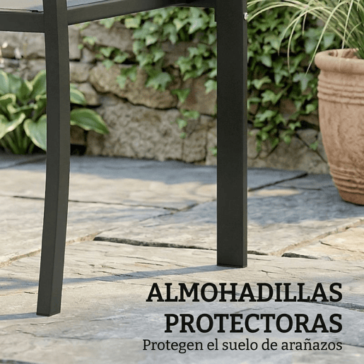 Outsunny Conjunto de Mesa e Cadeiras de Terraço com 3 Peças Móveis de Jardim com 2 Cadeiras de Textilene e Mesa de Vidro Temperado para Pátio Varanda Cinzento Claro