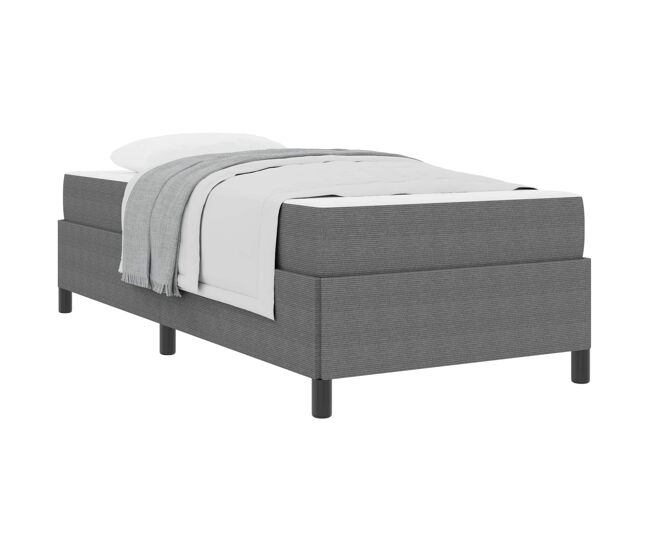 Estructura de cama individual para adultos con colchón gris claro 90 x 200 cm tela