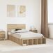 Estructura de cama individual para adultos 123x215 Estructura de cama individual para adultos 123x215 Madera Clara