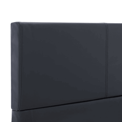 Estrutura de cama de solteiro para adultos 100x200 cm couro artificial preto