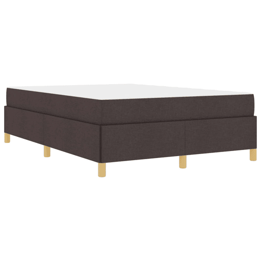 Estrutura da Cama de casal moderno com colchão Marrom Escuro 140 x 190 cm tecido