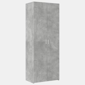 Armário alto - Bufete - Móvel de apoio 70x42,5x185 cm derivados madeira cinzento cimento pt1284
