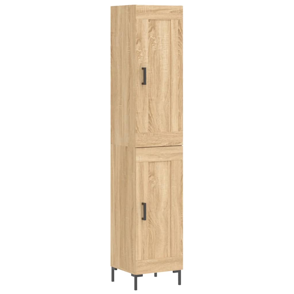 Aparador alto - Mueble de almacenamiento 34 Madera Clara