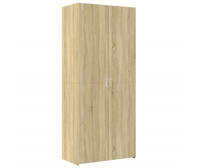 Aparador - mueble de almacenamiento de madera de ingeniería roble sonoma 80x42,5x185 cm es3789