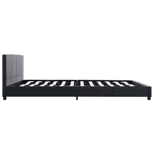 Estrutura De Cama De Casal Simple - 180x200 cm couro artificial preto