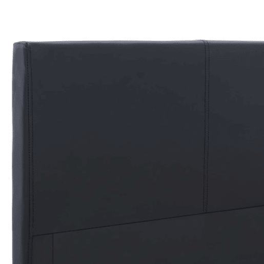 Estrutura De Cama De Casal Simple - 180x200 cm couro artificial preto